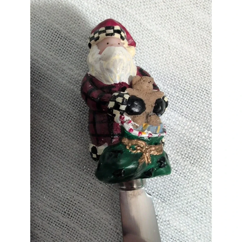 Boston Warehouse Santa Spreader Knives Set of 4 Christmas‎ Holiday Stainless